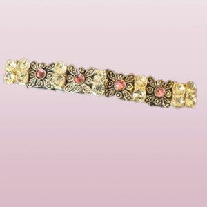 Handmade barrette with Swarovski crystals - New
